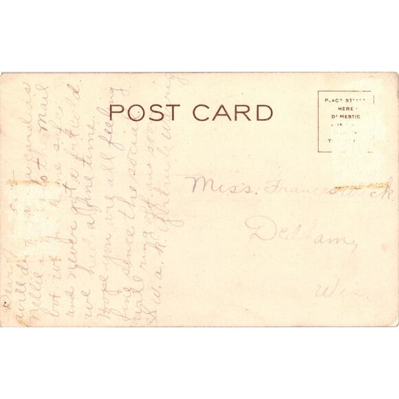 This Love is True Valentine Postcard Antique Unposted Cupid Cherub Arrow Hearts - Picture 2 of 2